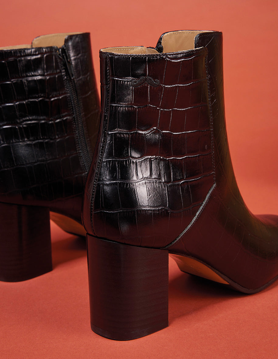 Bottine croco femme 2025