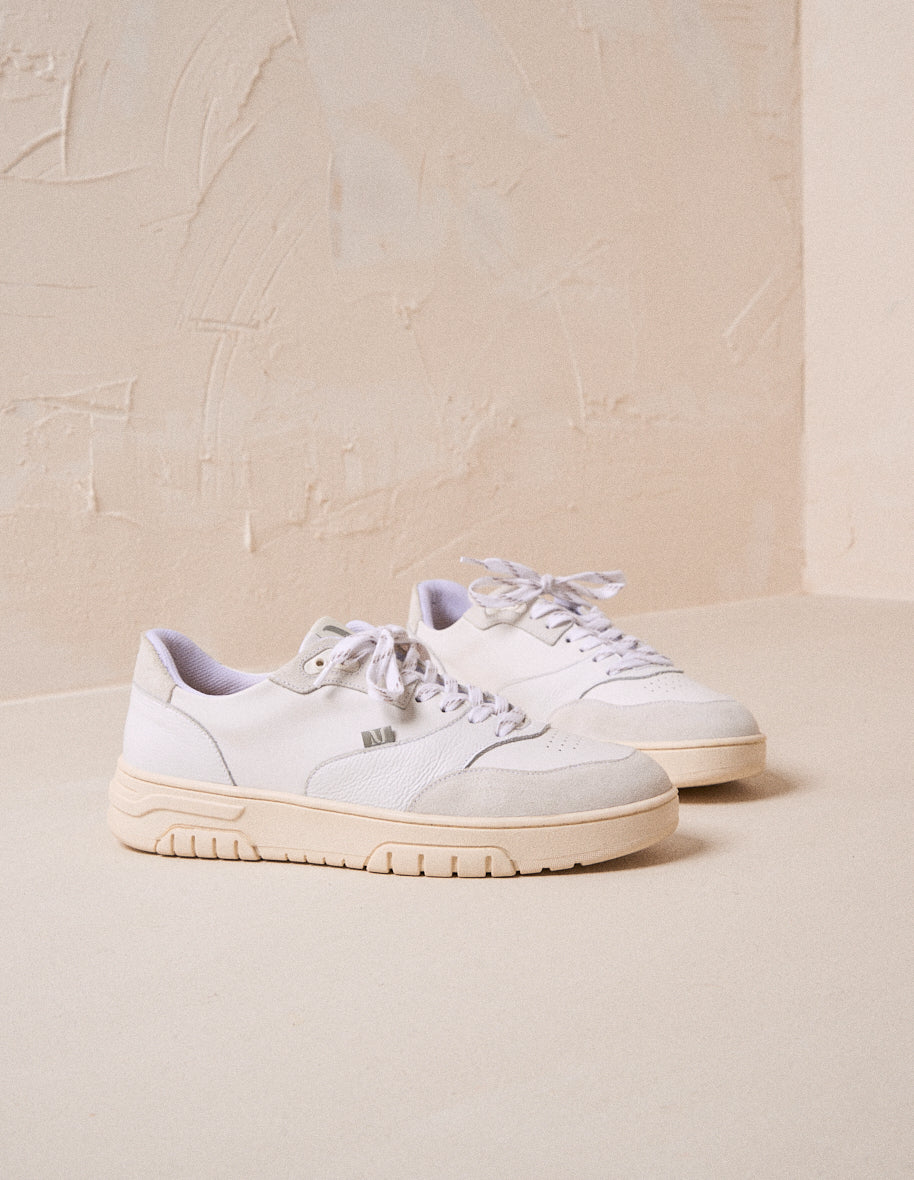 Low-top trainers Albert - Grey white leather and suede