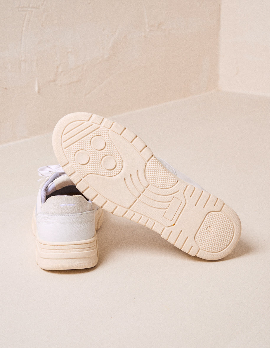 Low-top trainers Albert - Grey white leather and suede
