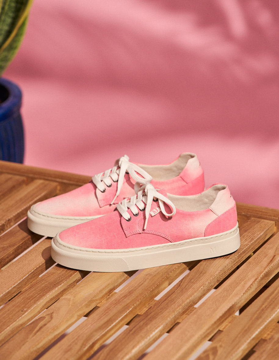 Low-top trainers Alexandra - Tie and dye rose canvas