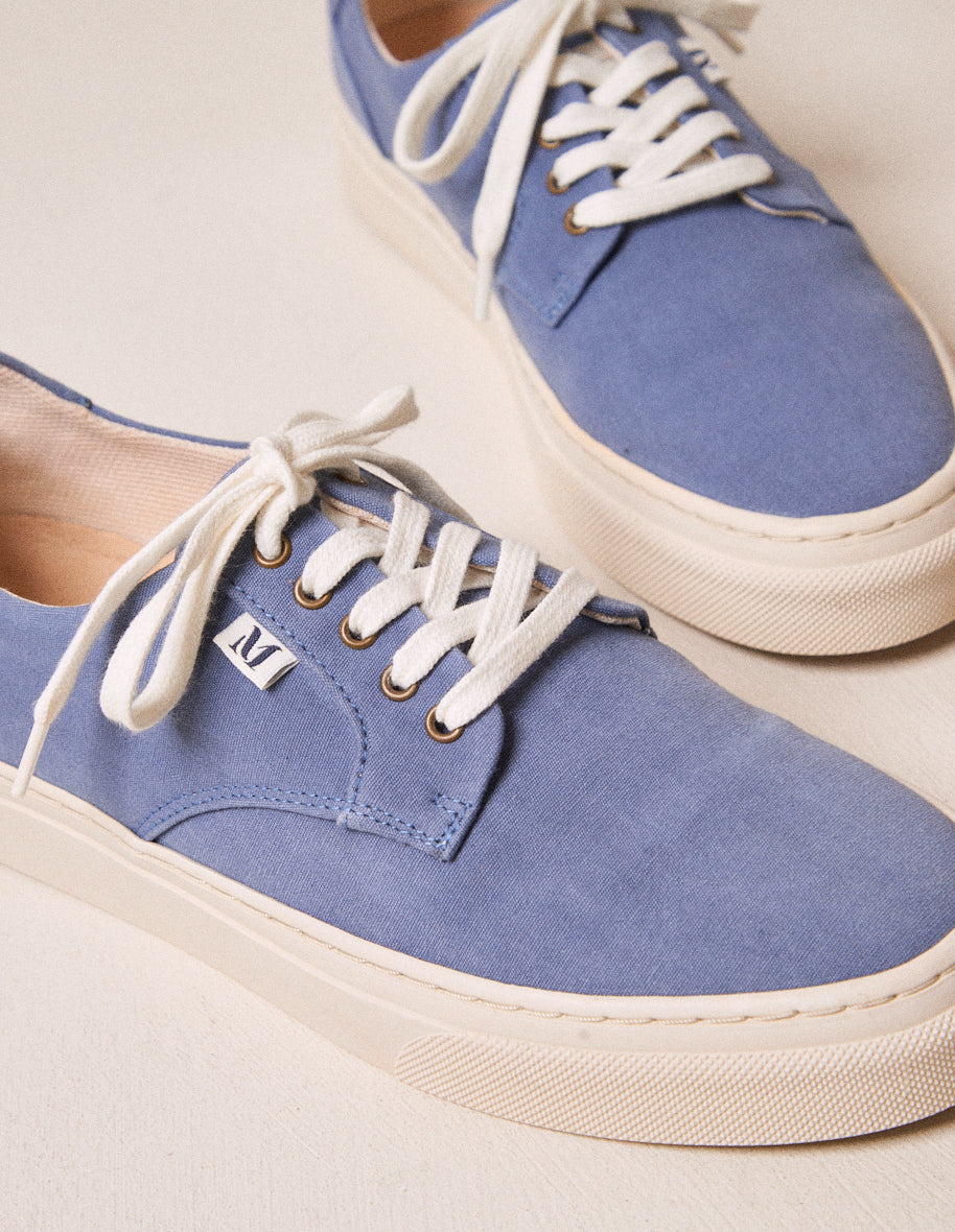 Low-top trainers Alexandre - Gray blue canvas