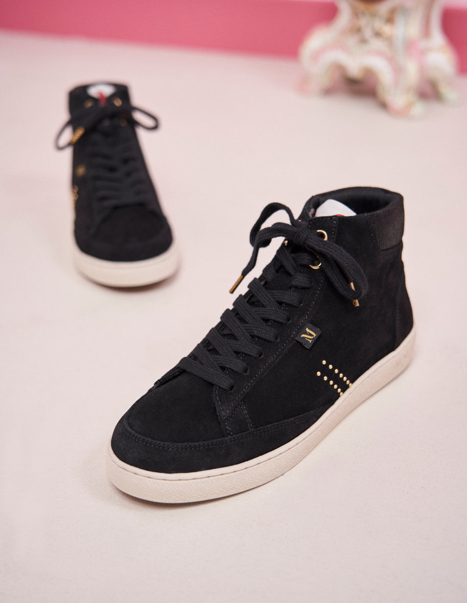 High-top trainers Alexia - Black and python suede