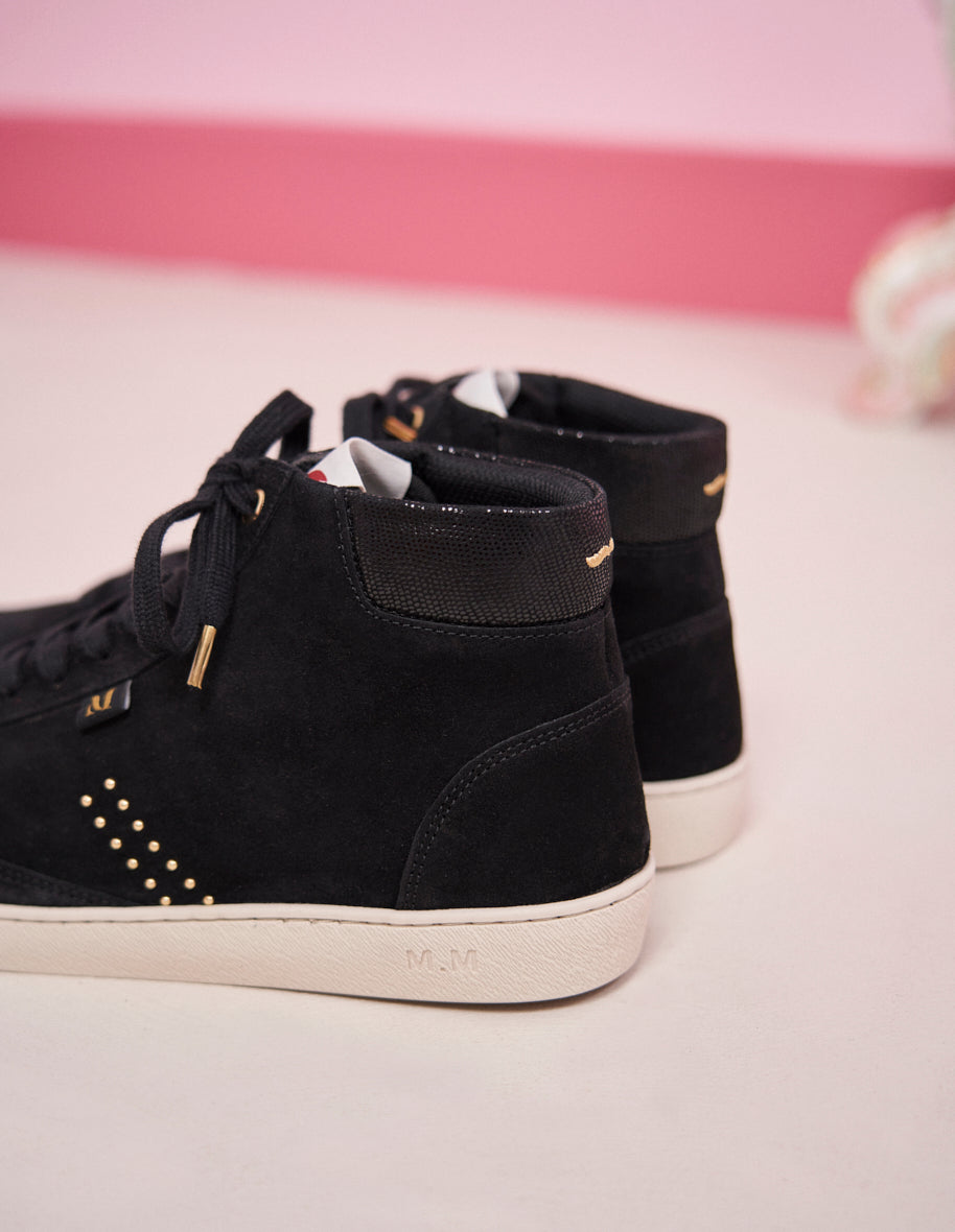 High-top trainers Alexia - Black and python suede