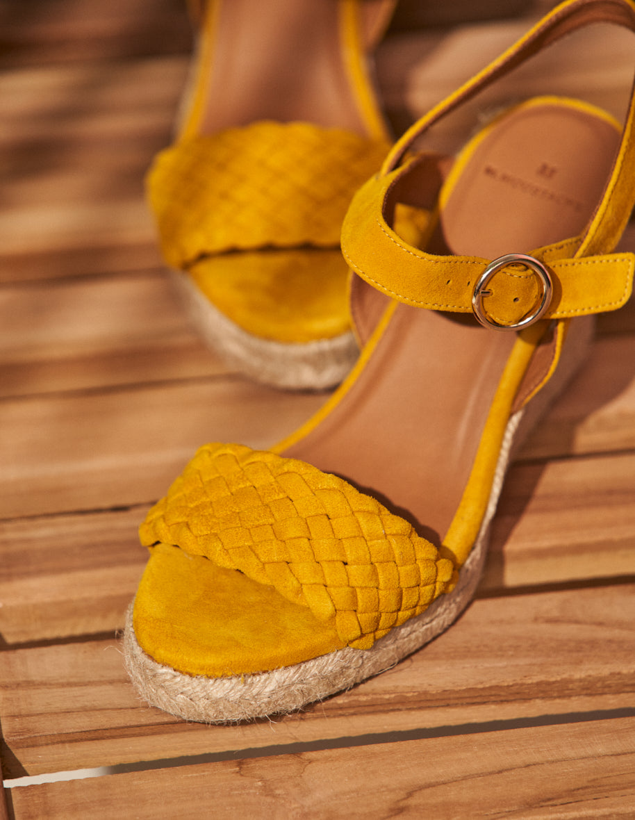 Wedges Ambre - Yellow suede