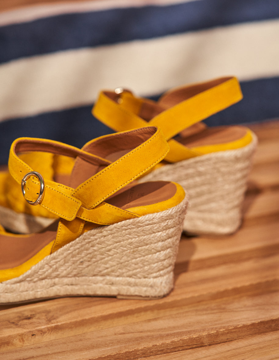 Wedges Ambre - Yellow suede
