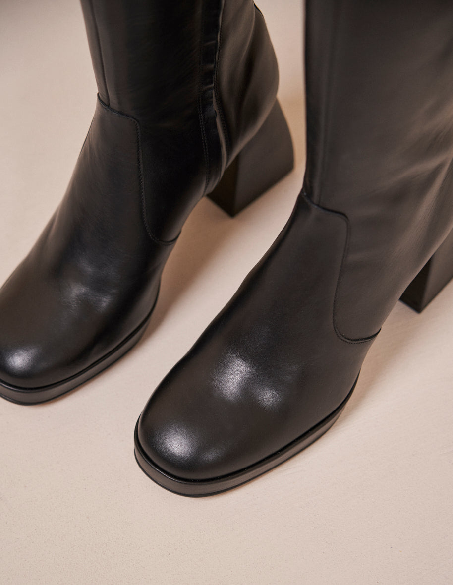 Anna boots - black leather
