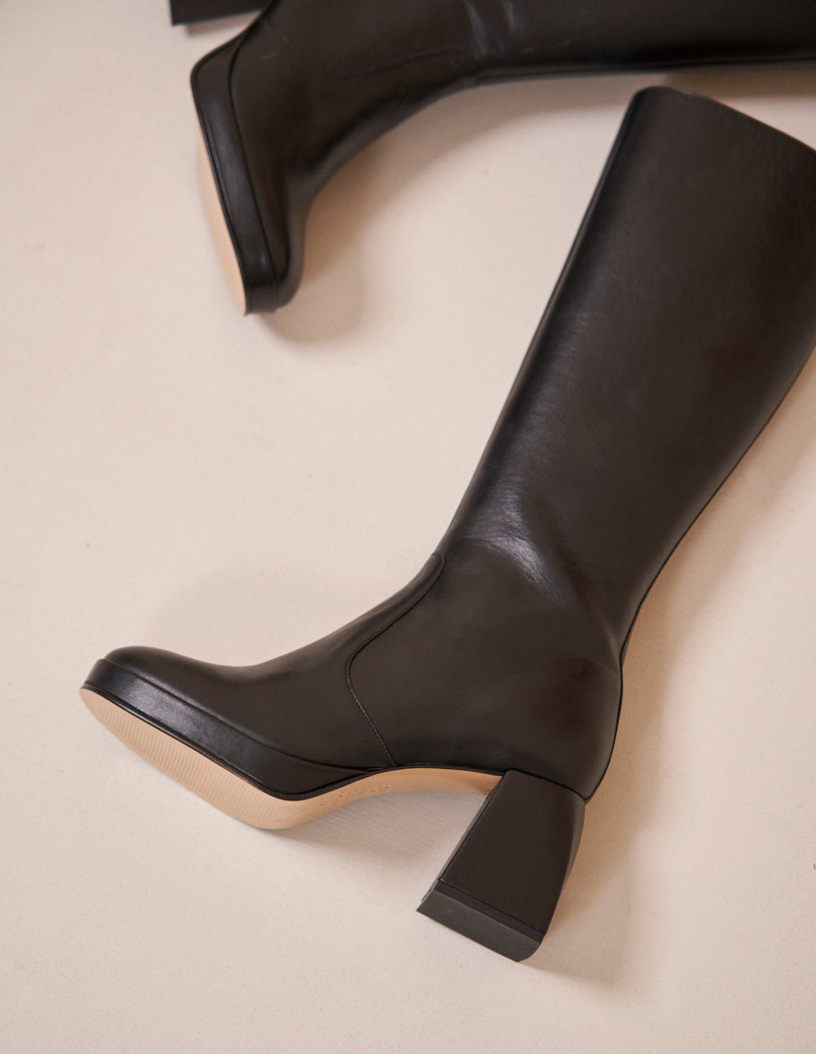 Anna boots - black leather