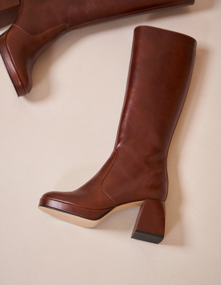Anna boots - Mahogany leather