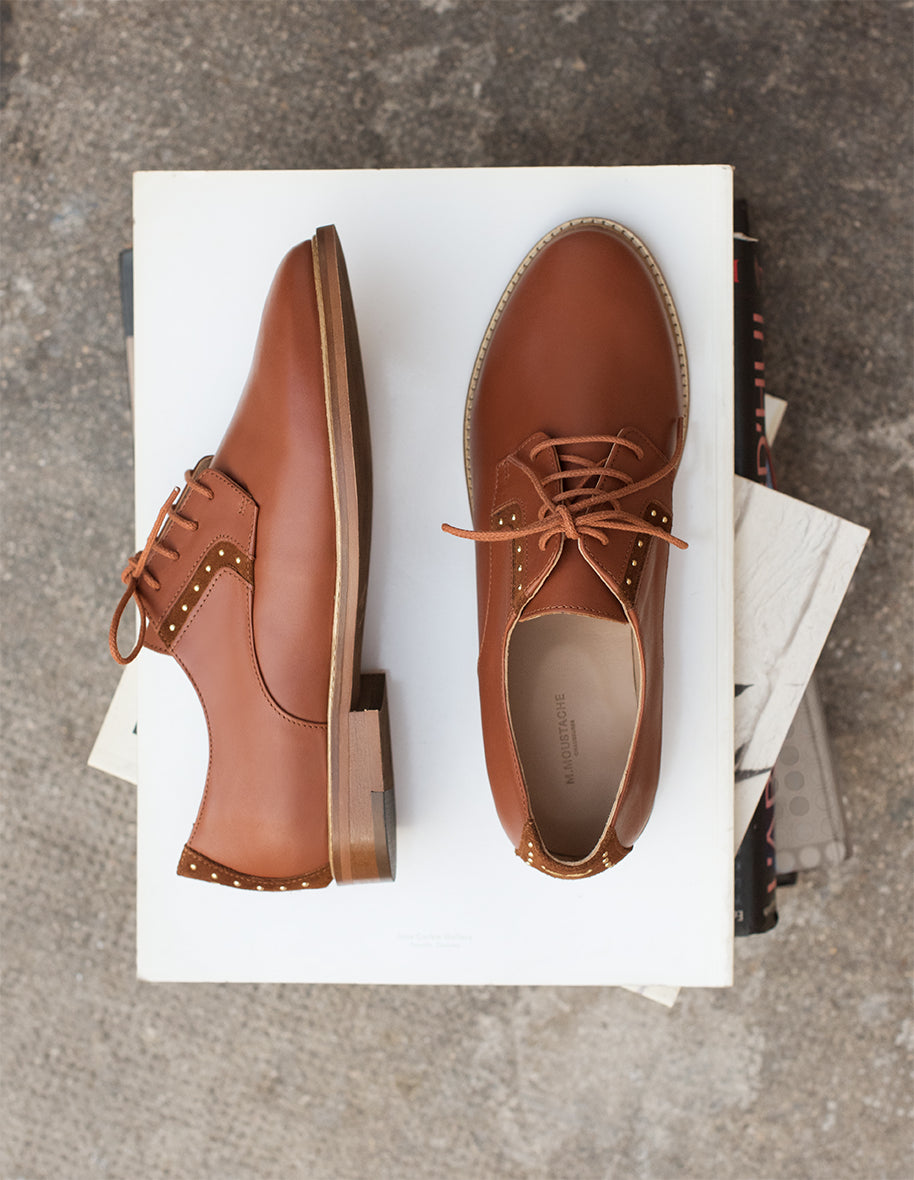 Derbies Laurette - Leather Cognac and Sweden