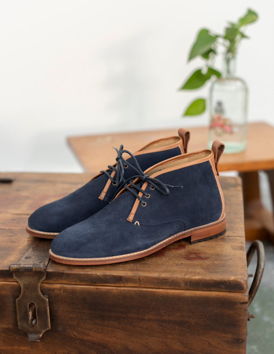 Boots Fernand - Navy Suede