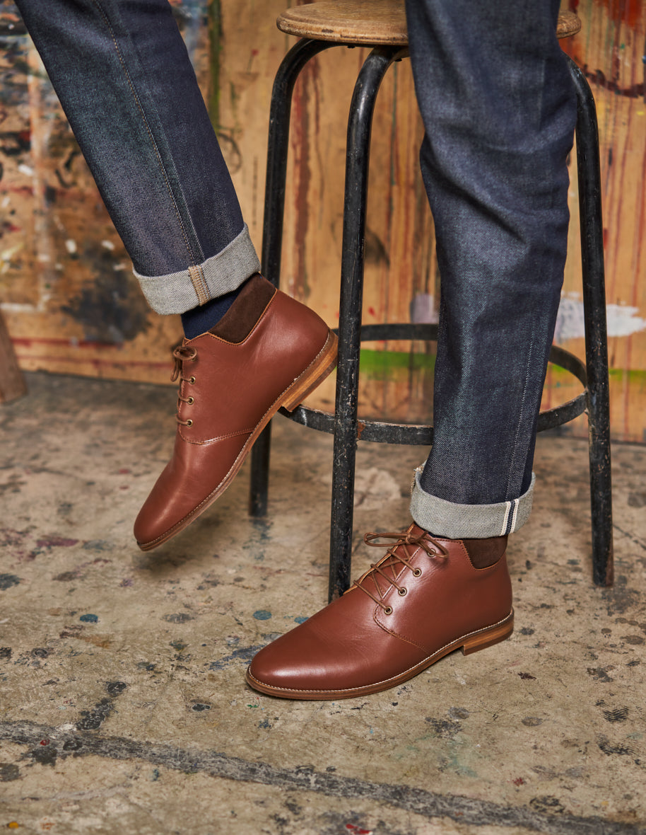 Boots Gaultier - Cognac leather