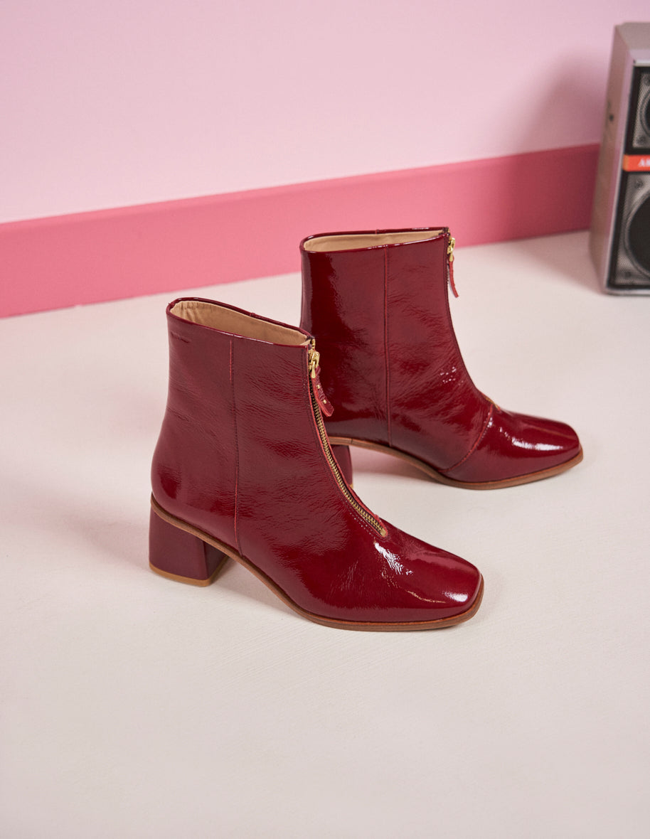 Ankle boots Georgette - Burgundy naplak leather