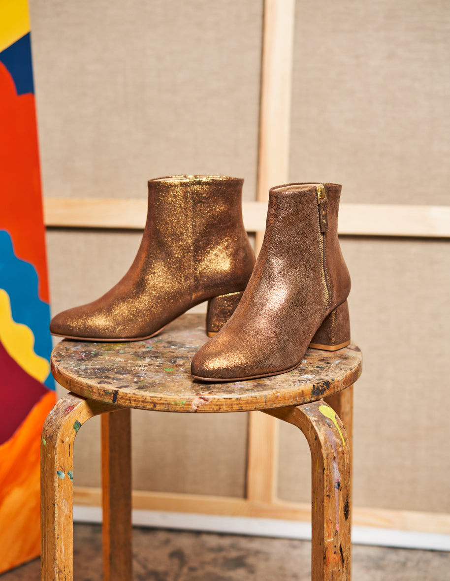 Gisèle heeled boots - Sweden Bronze