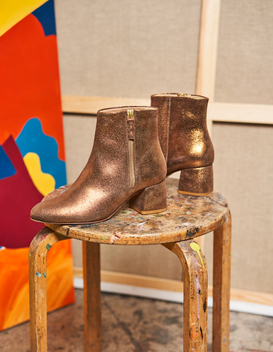 Gisèle heeled boots - Sweden Bronze