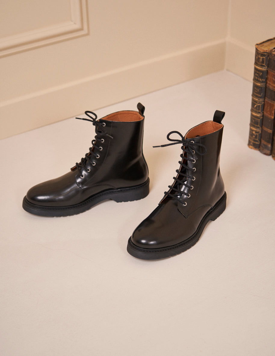 Ankle boots Hervé - Black box leather