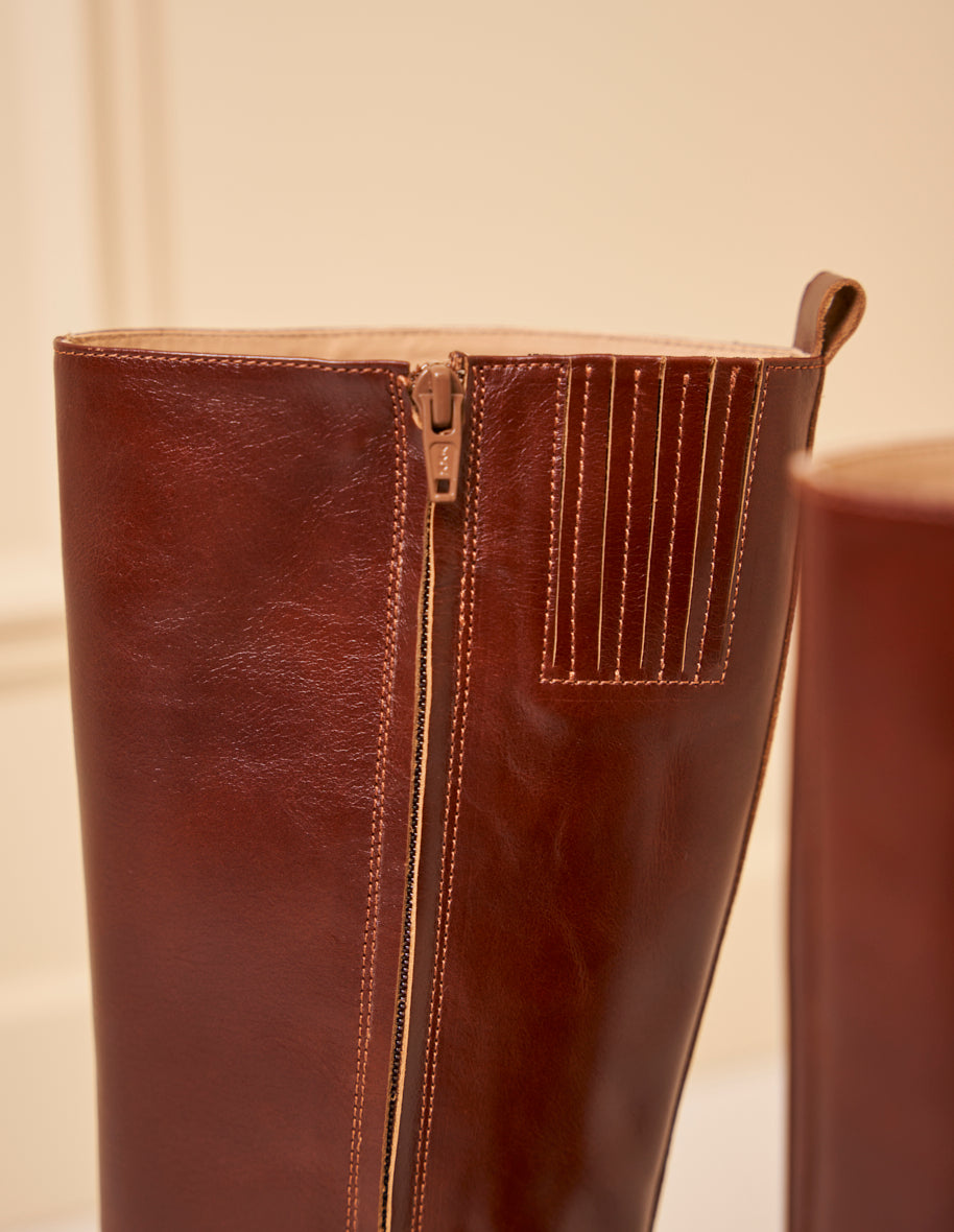 Boots Maelis - Mahogany leather