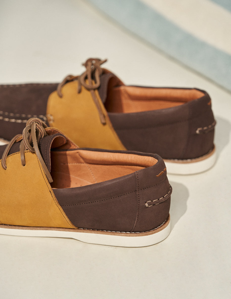 Boat shoes Marin - Brown and hazelnut nubuck