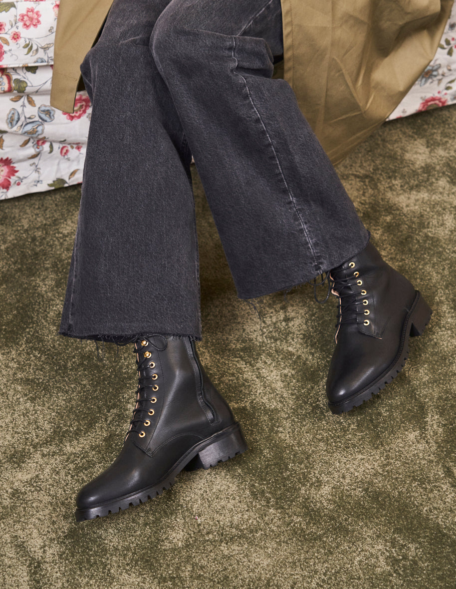 Ankle boots Noémie - Black leather