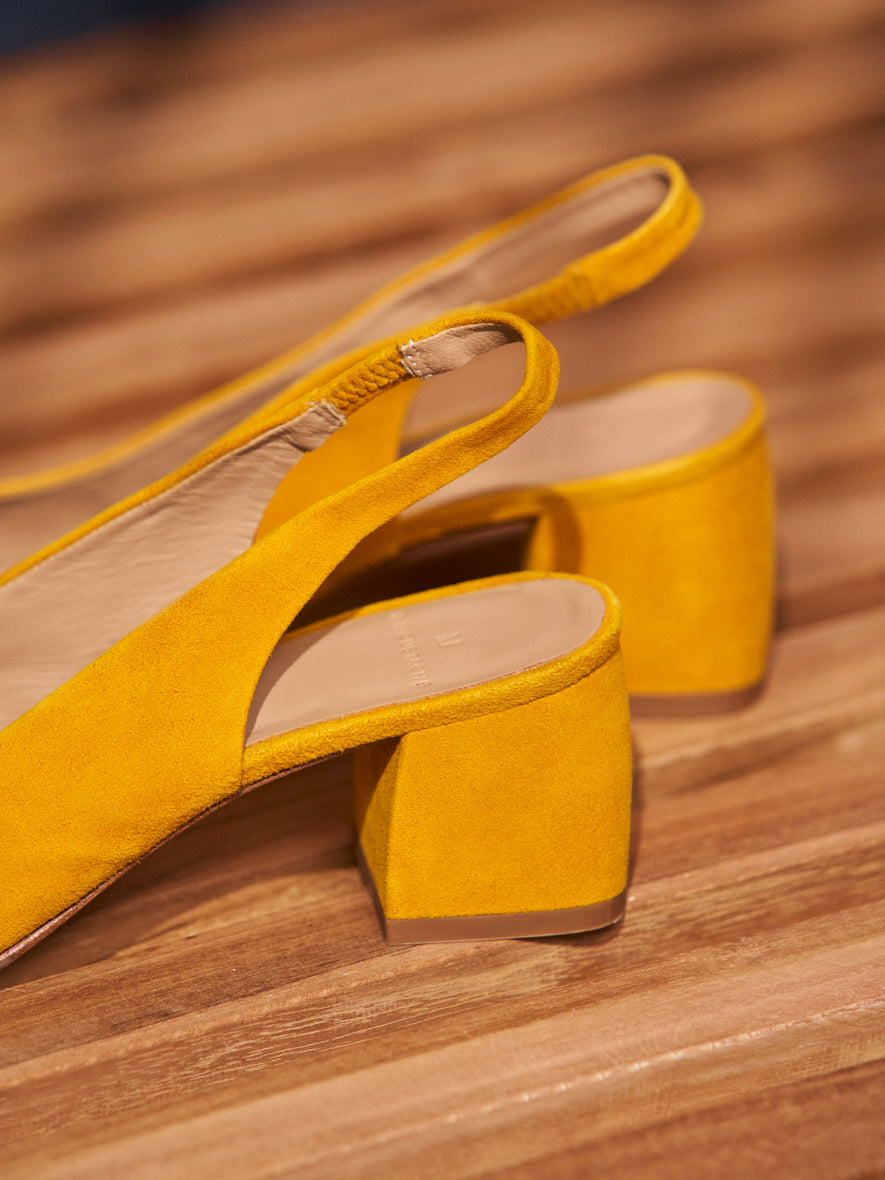 Odette pumps - yellow mustard suede