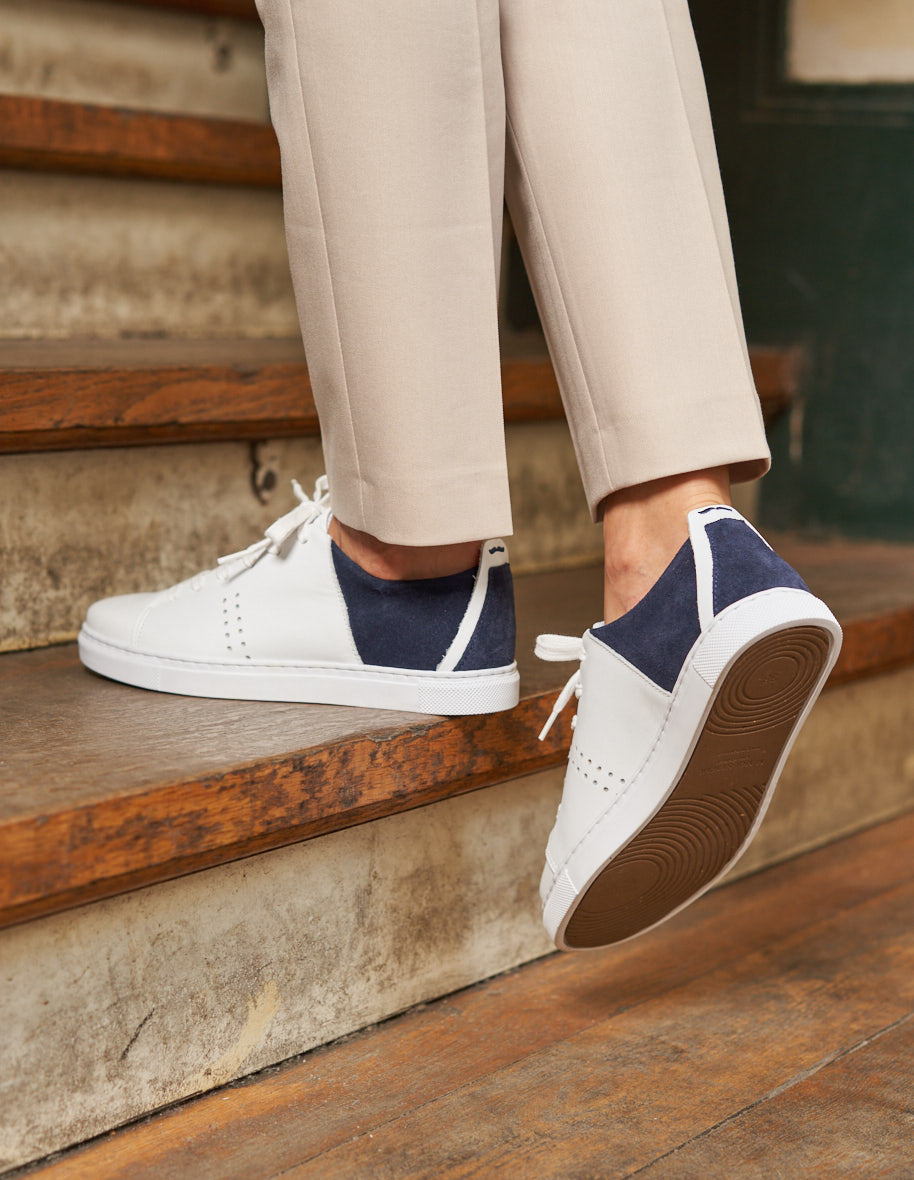 Low-top trainers Renée - White and navy