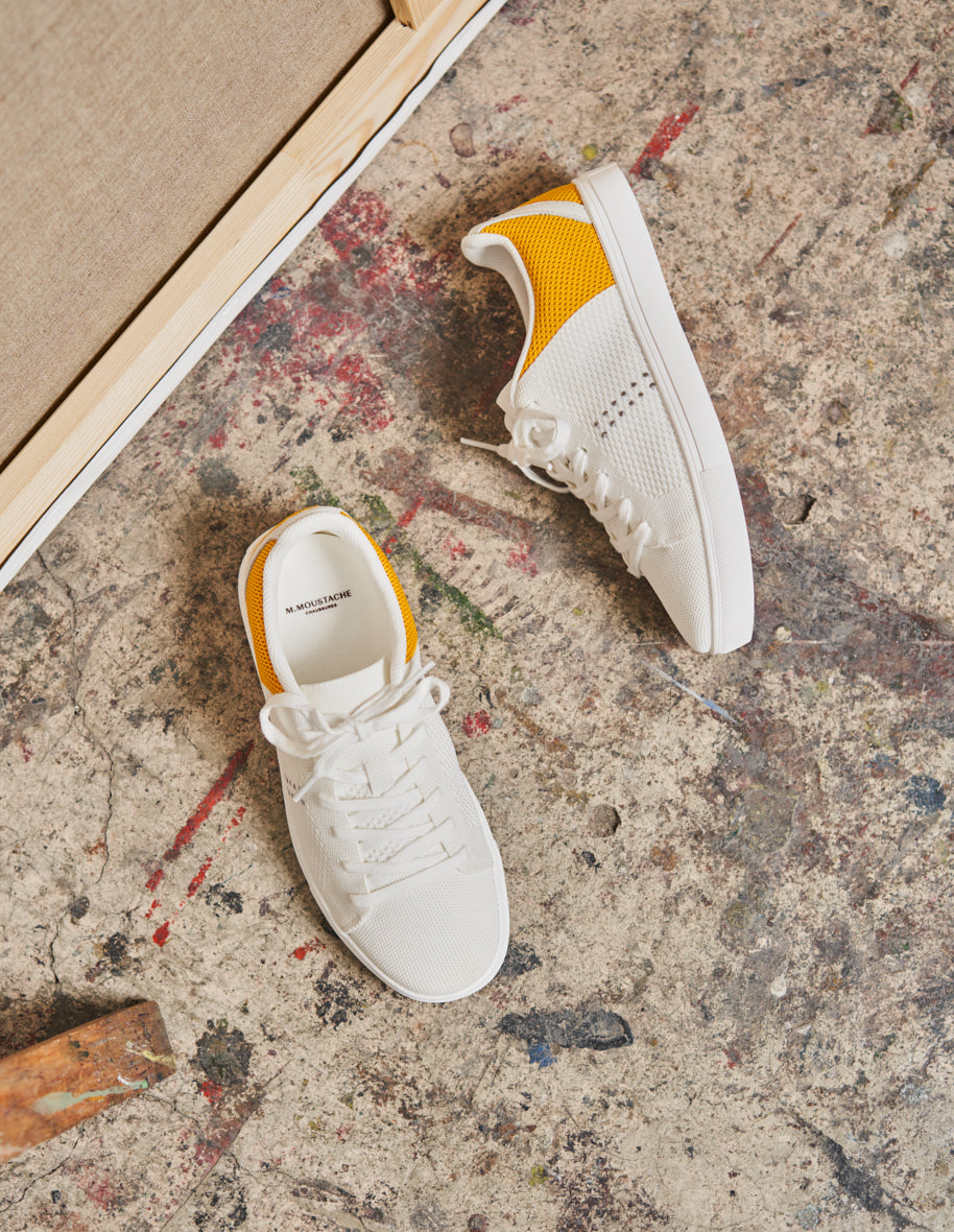Low sneakers Renée Tricot - White and mustard