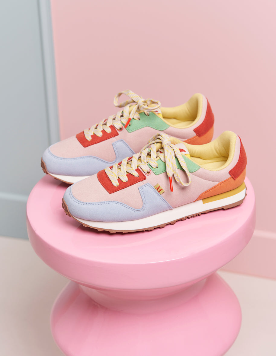 Running shoes Sacha F - Ultrasuede sky blush lemon