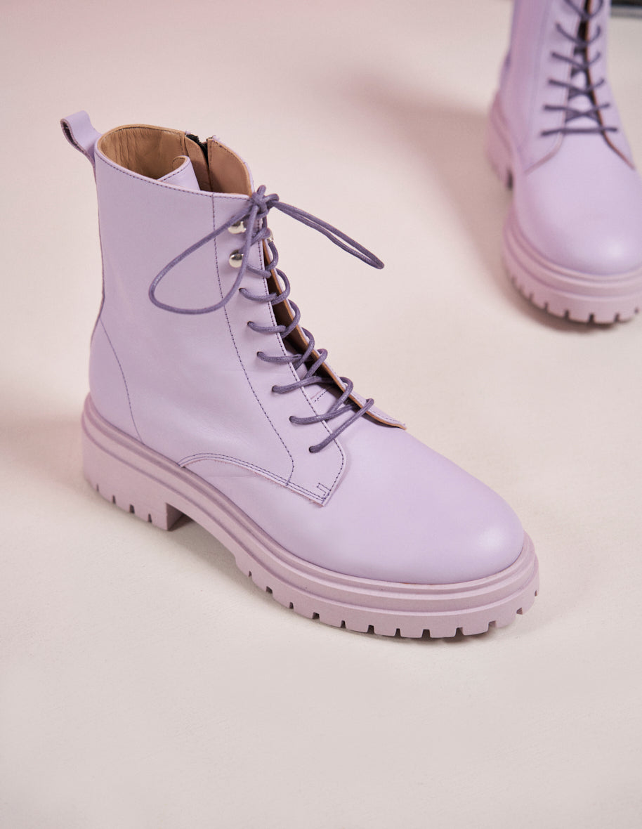 Ankle boots Salomé - Lilac leather