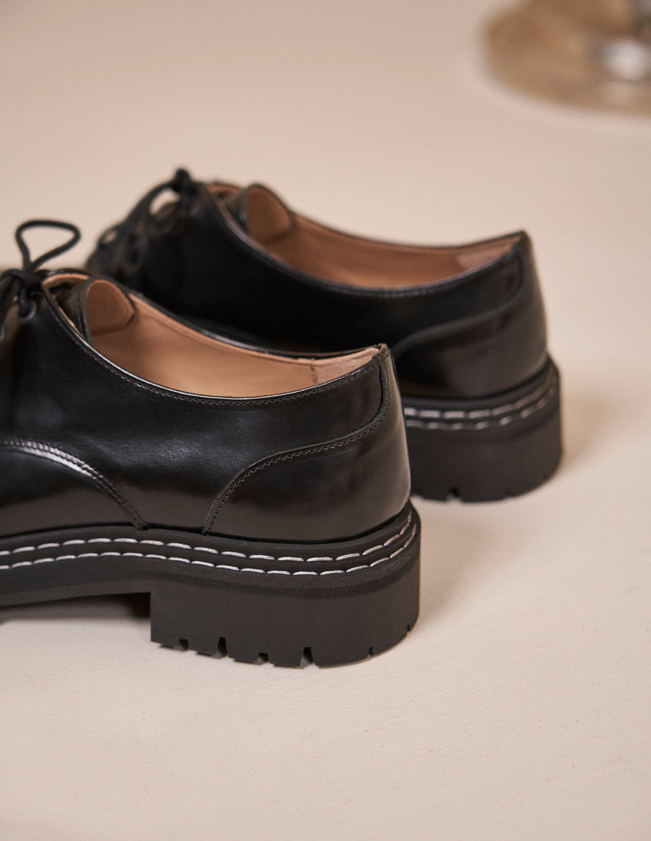 M.Moustache - Derbies en cuir pour femme Solène