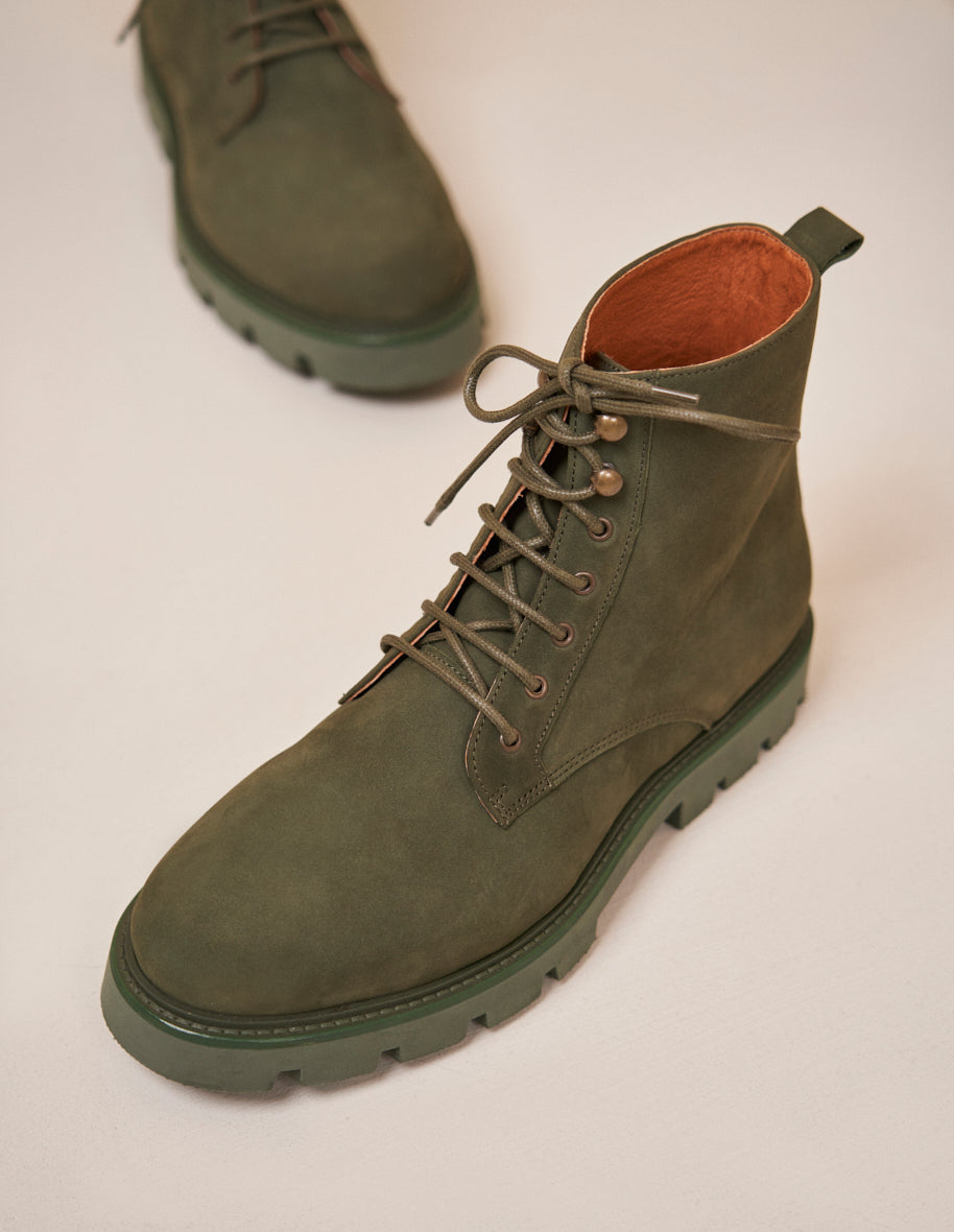 Bottines Théodore - Nubuck kaki