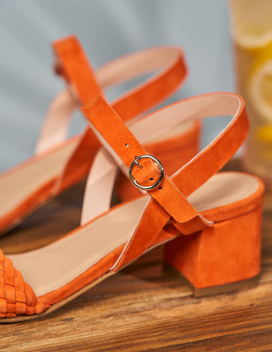 Heeled sandals Victoria M - Orange suede
